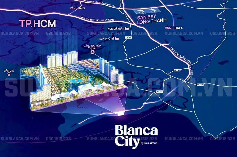 Vị trí đắc địa của Blanca City Vũng Tàu